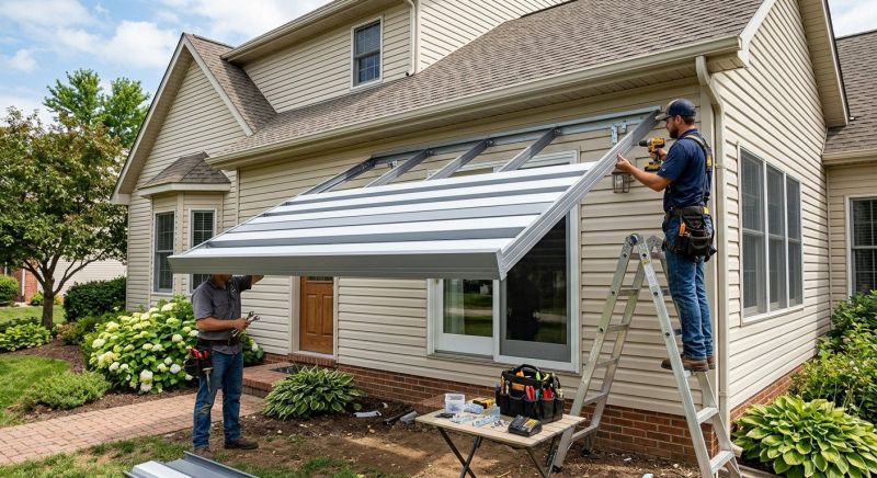 Aluminum Awning Installation in Fayetteville, NC