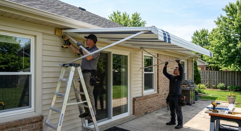 Aluminum Awning Installation in Marin County, CA