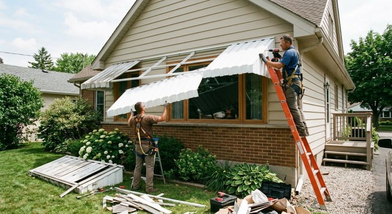 Aluminum Awning Installation in Sonoma County, CA
