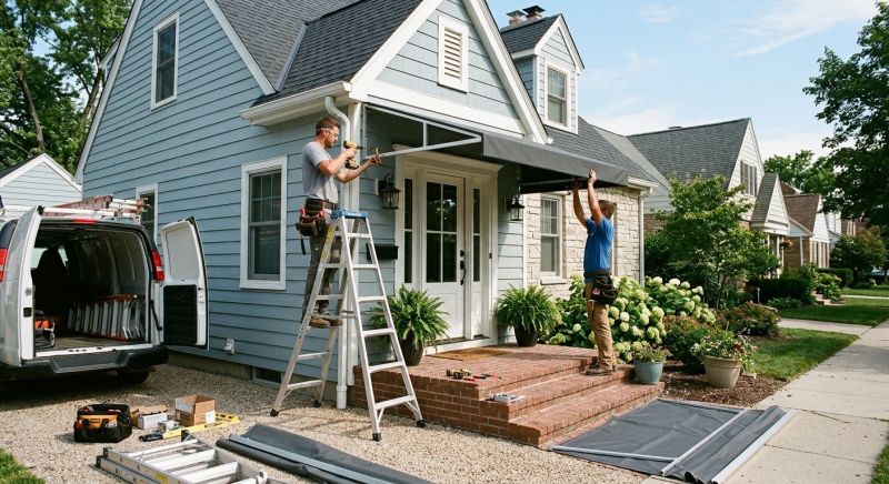 Entrance Awning Installation in Sonoma County, CA