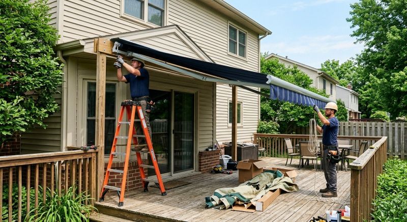Fabric Awning Installation in Sonoma County, CA