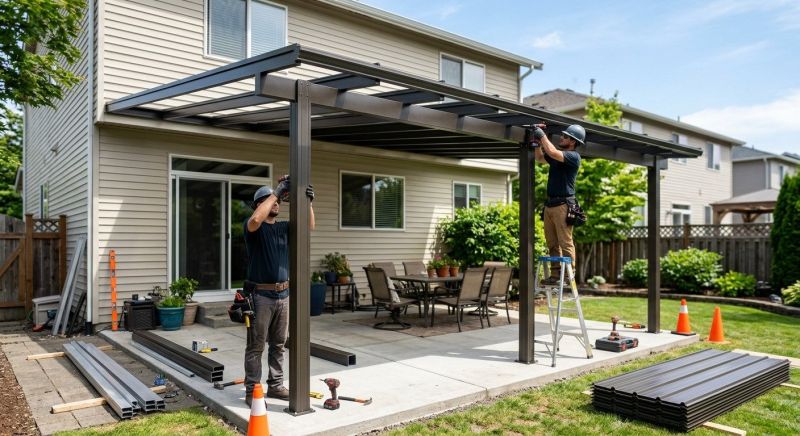 Metal Patio Cover Installation in Fayetteville, NC