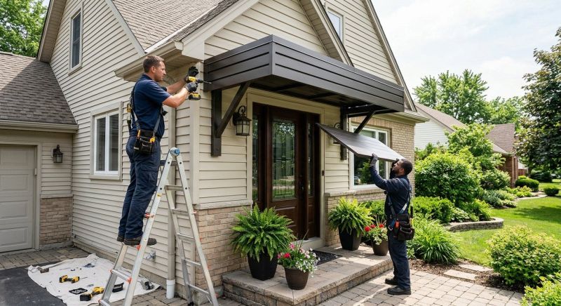 Metal Shade Installation in Sonoma County, CA